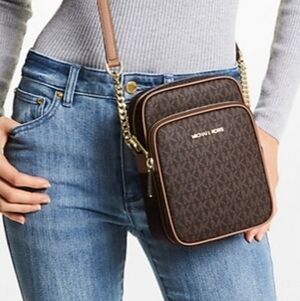 ✨️NEW Michael Kors Jet Set Travel Brown Crossbody Bag✨️